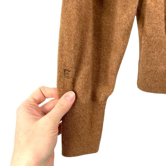 Everlane cashmere blend collared sweater top Size S caramel camel neutral‎ - Picture 7 of 10
